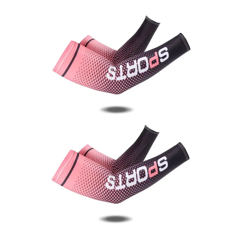 1/2pairs Summer Fashio Sunscreen Ice Silk Sleeve UV Sun Protection Cooling Anti-Slip Arm Sleeves Men Women Outdoor Sport Cycling from China