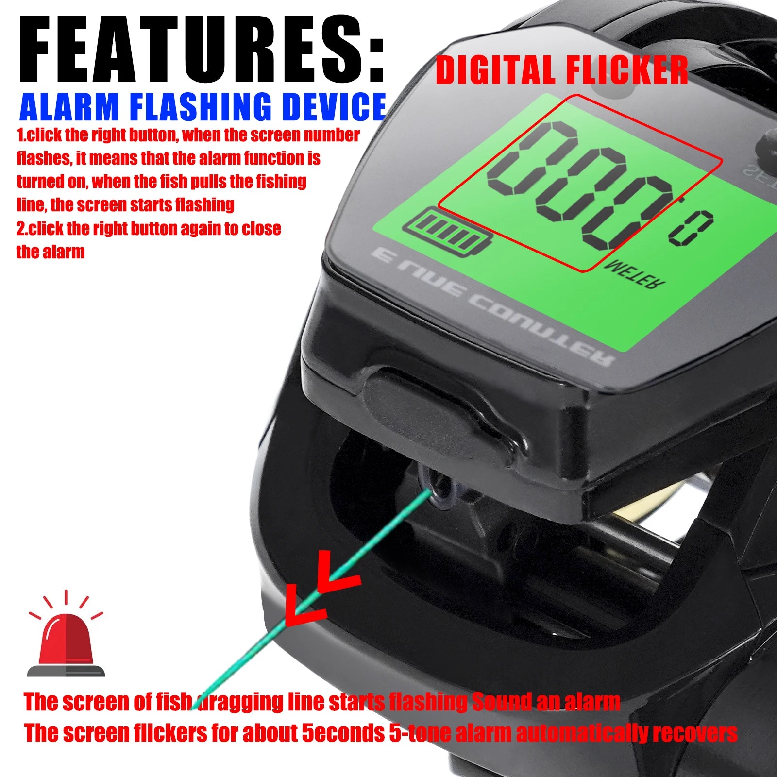 New Big Led Screen Electronic Baitcasting Fishing Reel High Speed 7.2:1 10kg Saltwater Waterproof Cast Drum Wheel Casting from China