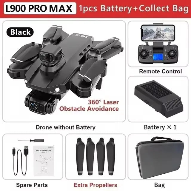 L900 Pro MAX Professional Drone With 4K Camera WIFI 360 Obstacle Avoidance Optical Flow FPV Brushless Motor Quadcopter RC Dron