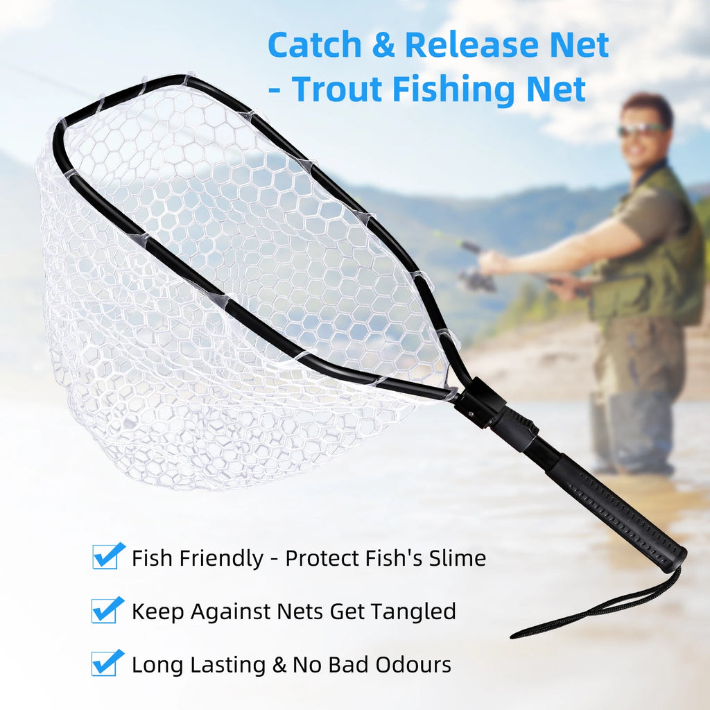 Lightweight Foldable Soft Rubber Fishing Net