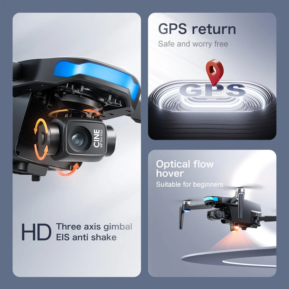 Original S-X1 GPS Drone 8KHD professional camera Three-axis gimbal WIFI UAV Obstacle Avoidance Folding Quadcopter Brushless Drone from China