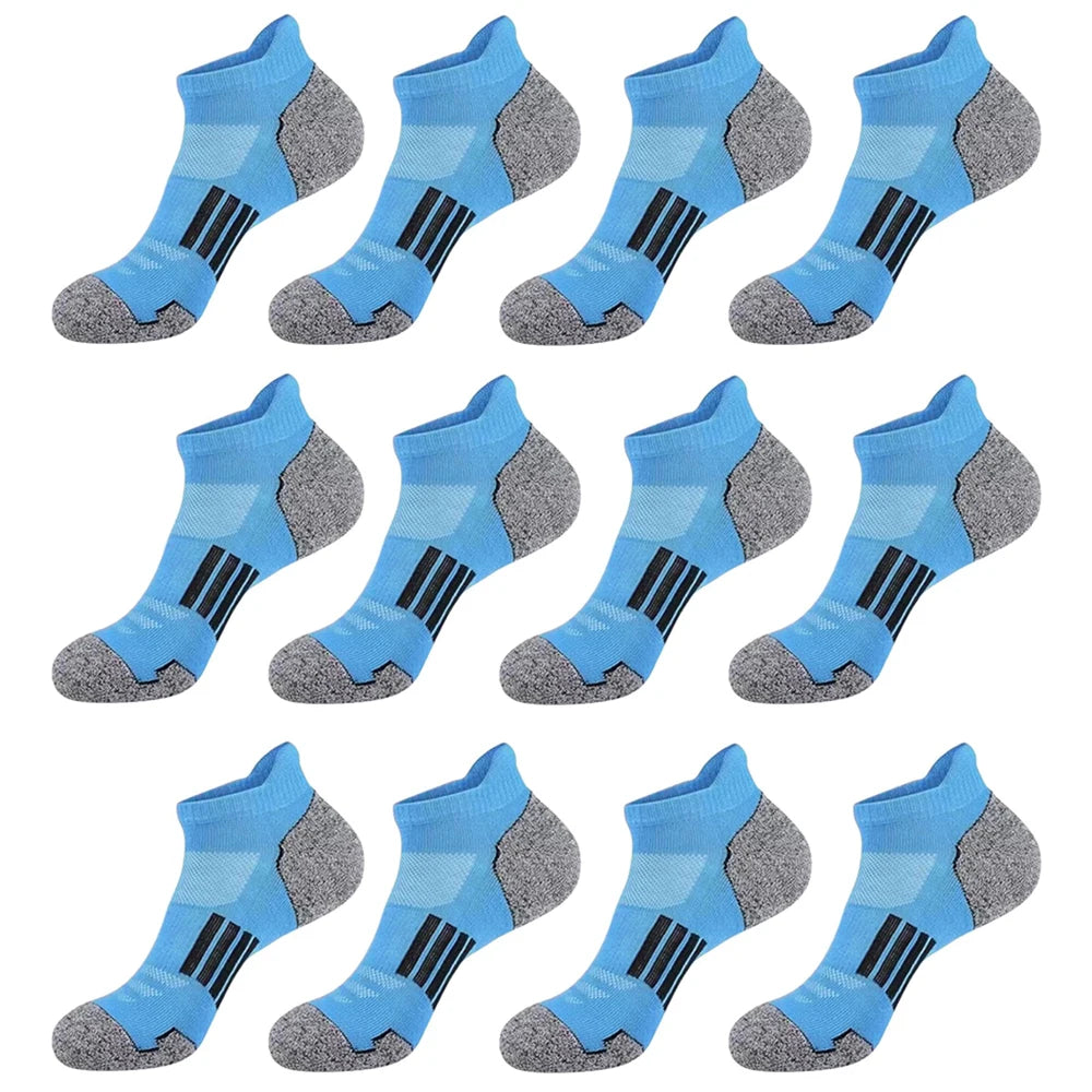 6/12 Pairs Mesh Sweat Absorbing and Breathable Thin Men's Sports Socks Casual Comfortable Non Slip Wear-resistant Men's Socks from China