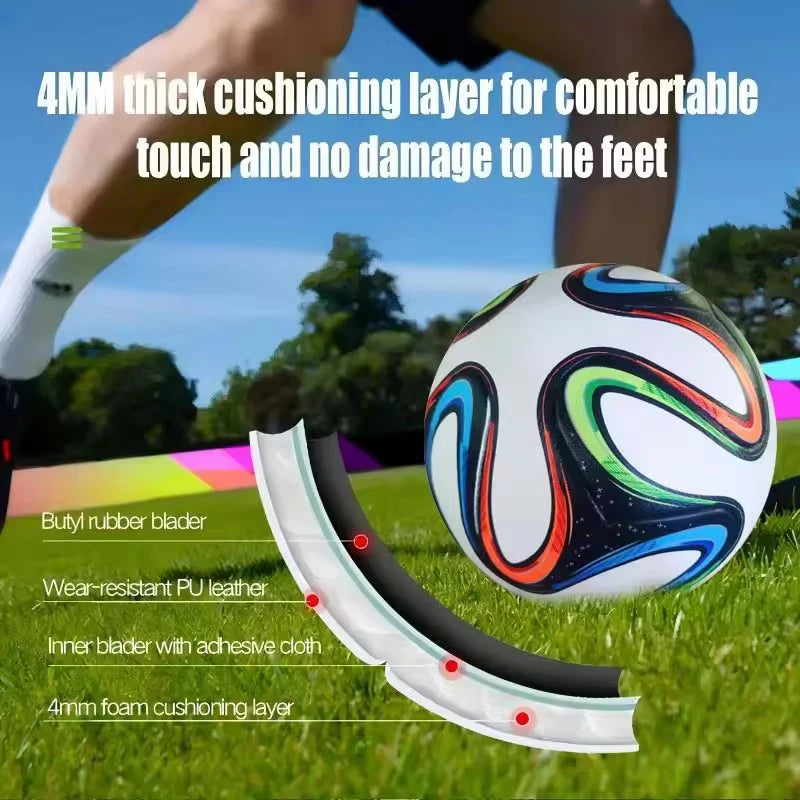 Men and Women Match Size 5 Pu Adult Professional Thickened Team Soccer Ball from China
