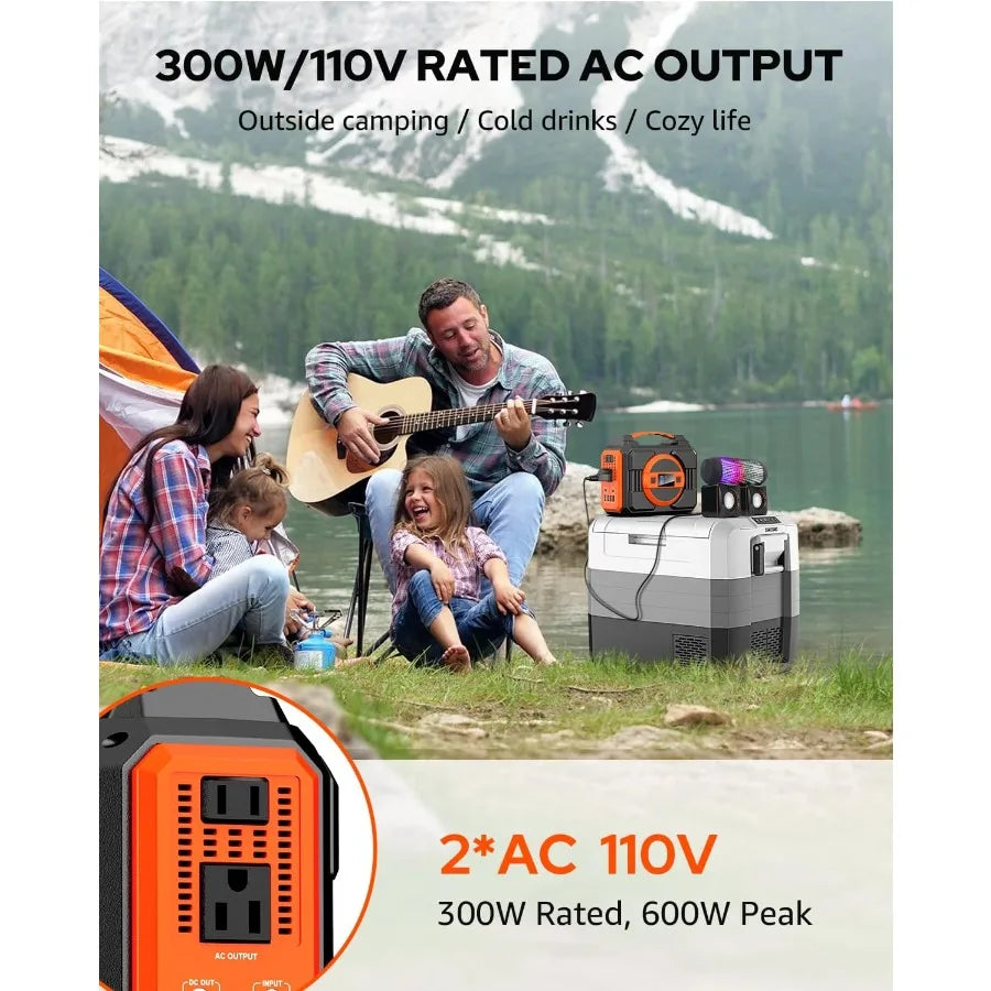 300W Rated Portable Solar Generator Power Station with Solar Panels 40W Included 220Wh Sola Power Bank