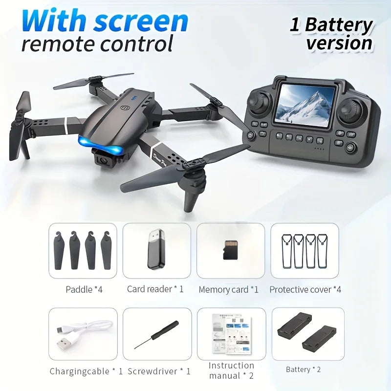 The Upgraded 2026 E99PRO MAX Drone Features Dual 8K Cameras, In-Screen Remote Control, Two Batteries, One-Key Return-to-Home, A Foldable Design, USB Charging, Wi-Fi Connectivity, and Flight Gaming Capabilities