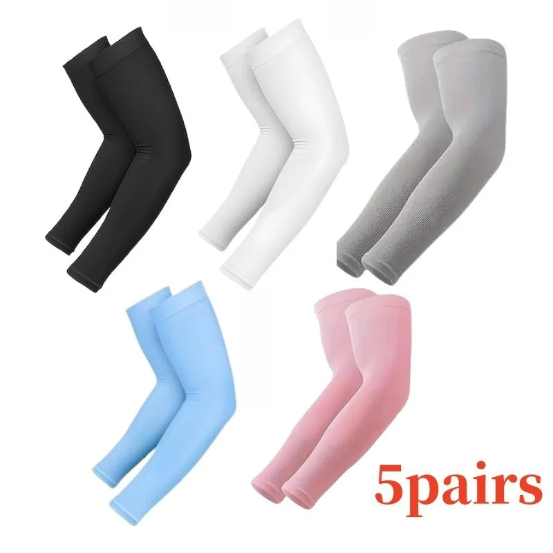 5 pairs of breathable UV protection arm sleeves