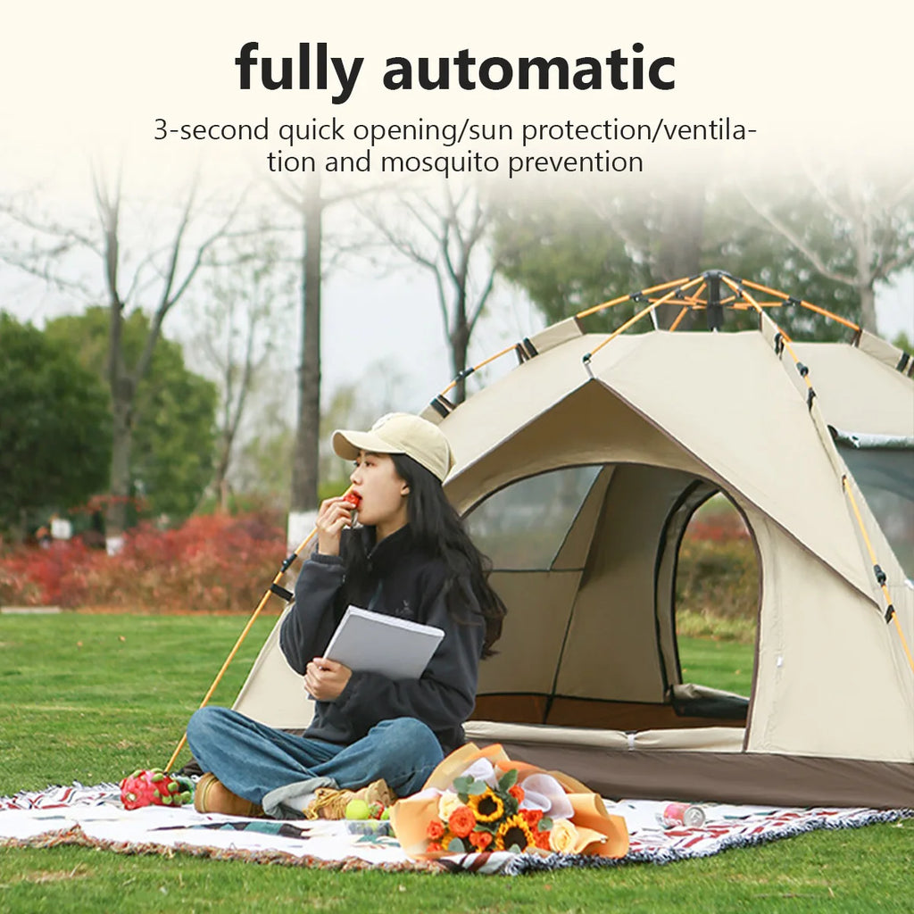 2-4 Person Waterproof Sunscreen Outdoor Folding Tent Quick Automatic Opening