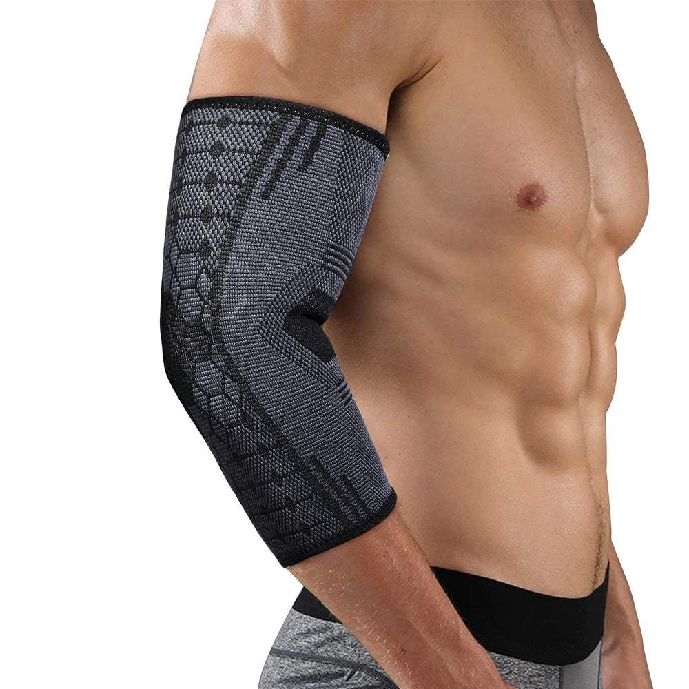 1PC Elbow Compression Sleeves For Tennis and Golfer's Elbow, Breathable Elastic Blend Elbow Brace Support for Men and Women from China