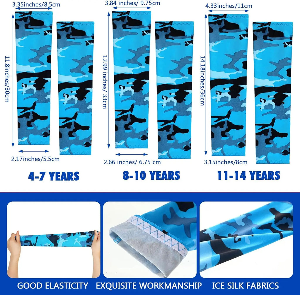 Kids Sun Protection Cooling Arm Sleeves