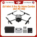 DJI Mini 5 Pro Fly More Combo DJI RC-N3 Vlog Drones with 1-Inch CMOS Mini 5 Pro 4K Camera Drone for Beginners ActiveTrack 360° 225° Gimbal Rotation 3 Batteries
