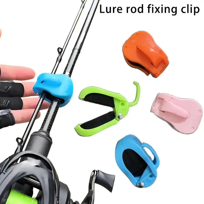 2Pcs Quick Install Fishing Rod Clip One Hand Holder for 2-Part Rods