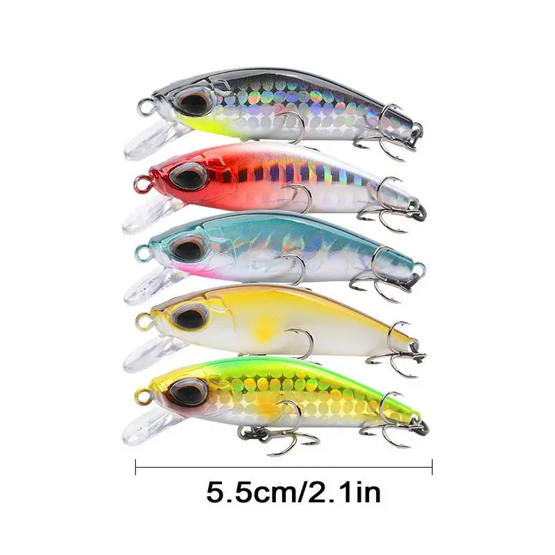 Trout Fishing Kit Bass Fishing Lure 5 Pieces Swim Bait Fish Spinners & Spinnerbaits For Walleye Carp Pike Panfish Sunfish