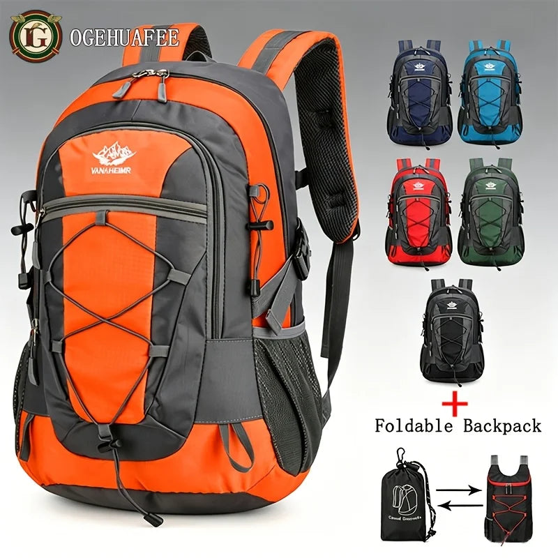 OGEHUAFEE Multi-functional Outdoor Hiking Backpack, Unisex Multi-purpose Bag, Lightweight Travel Hiking Luggage Storage Pack, Compatible with Stabilizing Trekking Poles