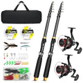 6.89ft Telescopic Carbon Fiber Fishing Rod and Reel Combo