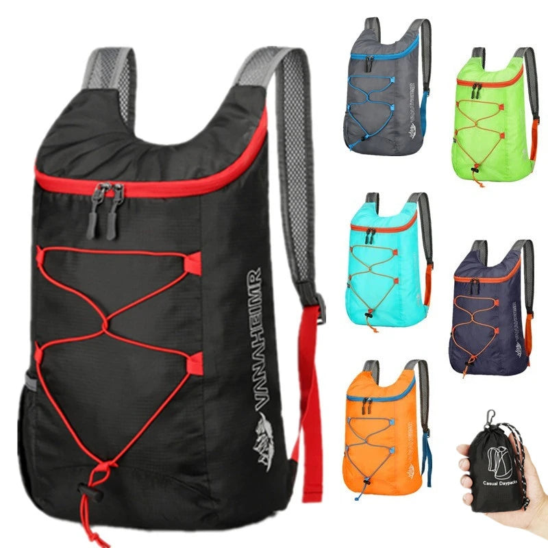 Multifunctional Outdoor Folding High Density Lightweight Waterproof Nylon Fabric Backpack