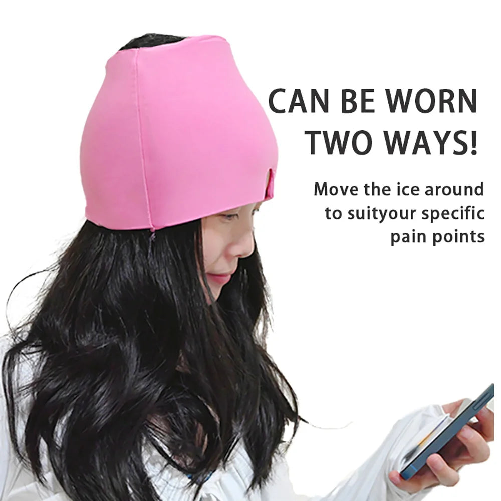 Gel Cold Compress Eye Mask Migraine Relief Cold Compress and Therapy Head Wrap For Pressure Relieve