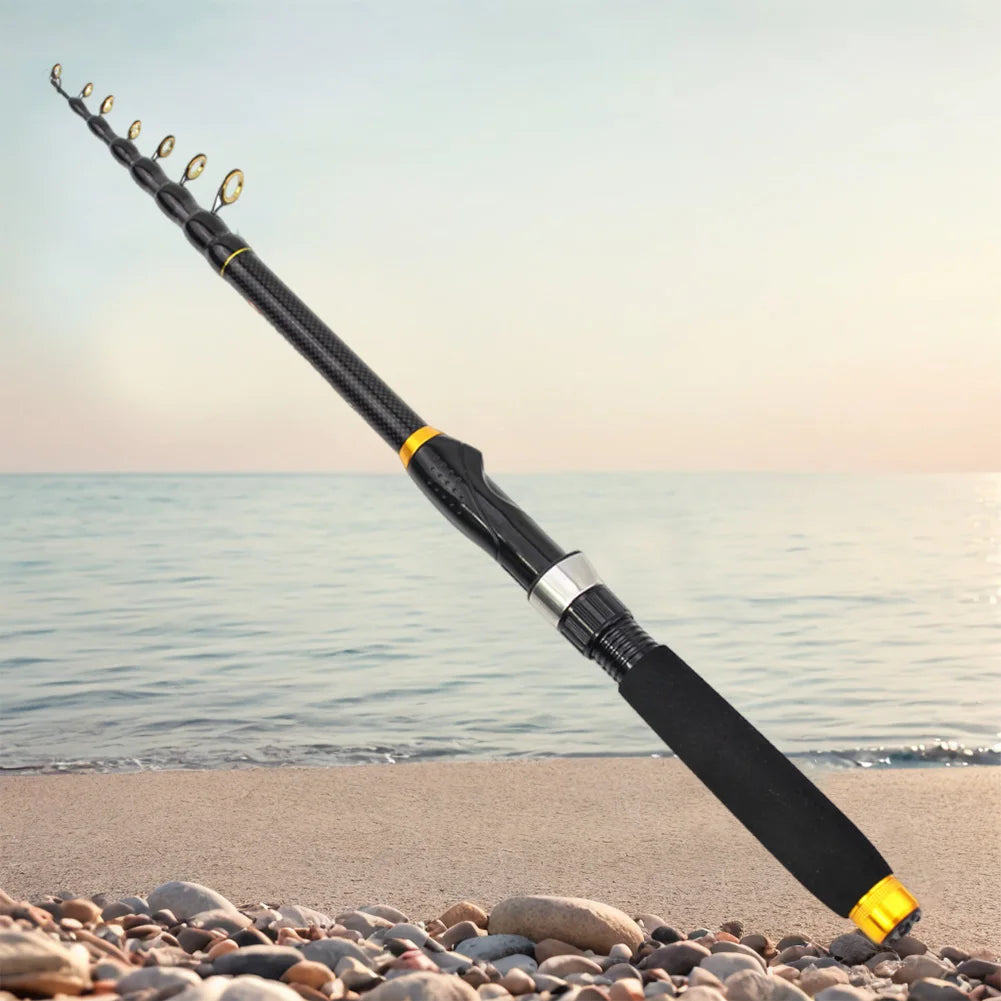 Carbon Fiber Fishing Rod Telescopic Travel Fishing Pole