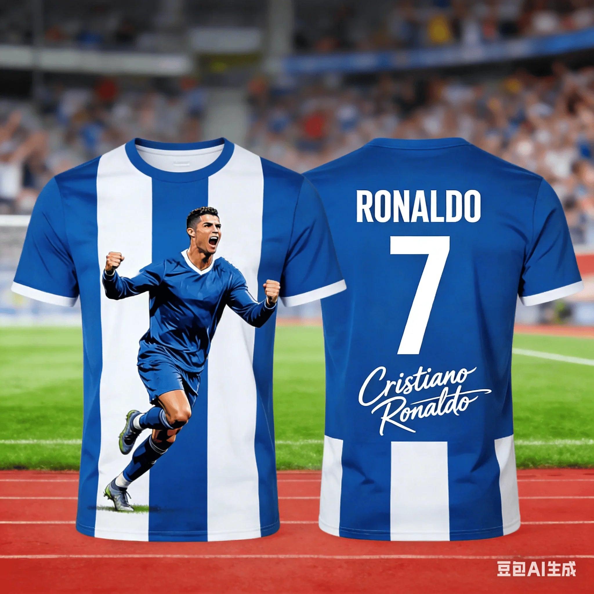 Ronaldo No.7 T-shirt (Multiple Colors) Fans' Exclusive Retro Classic Celebration Moment 3D Printed Jersey
