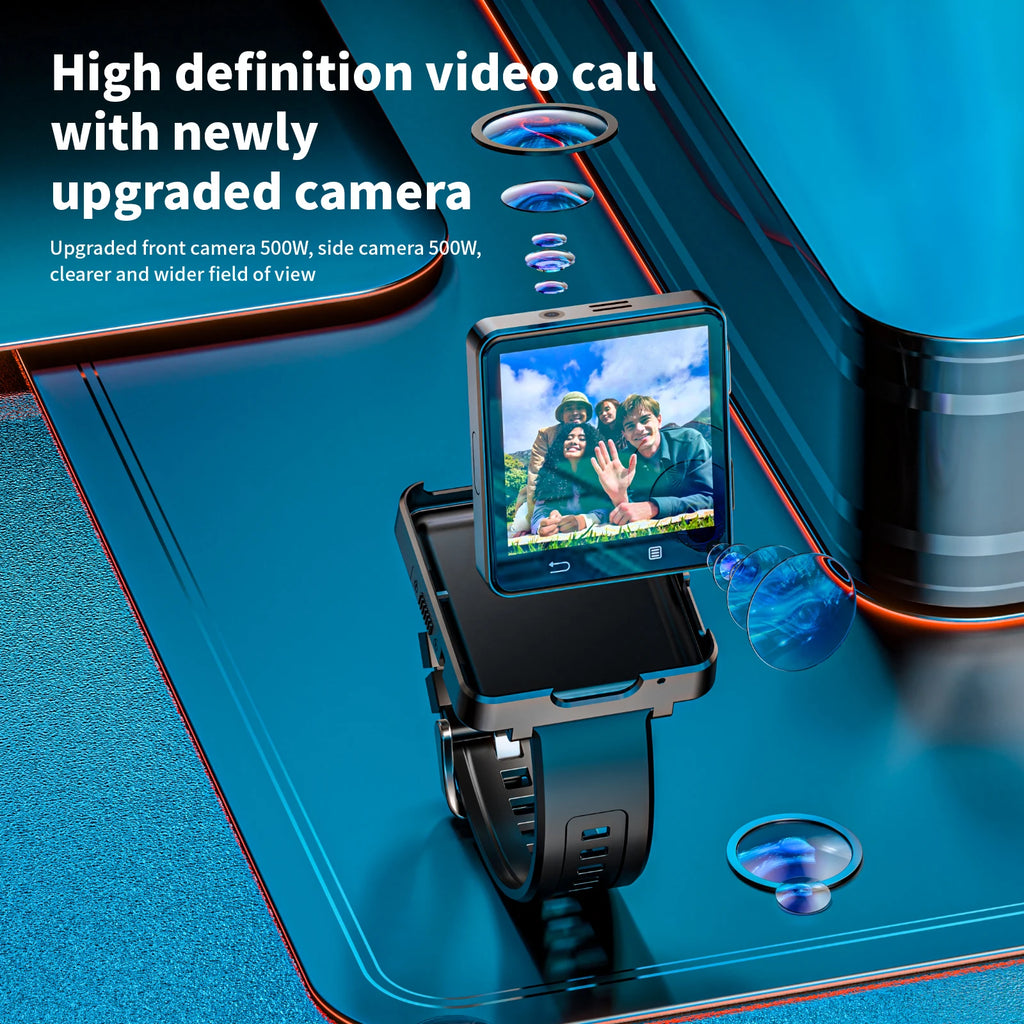 Dual Camera Android 11 Smart Watch Phone with Wifi Videos Calls