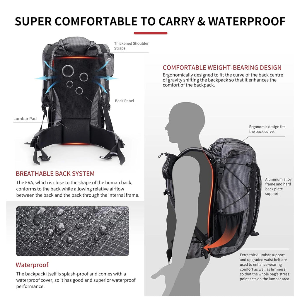Outdoor Waterproof High Capacity Mountain Backpack
