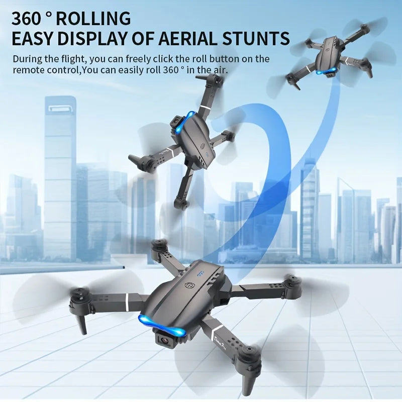 The Upgraded 2026 E99PRO MAX Drone Features Dual 8K Cameras, In-Screen Remote Control, Two Batteries, One-Key Return-to-Home, A Foldable Design, USB Charging, Wi-Fi Connectivity, and Flight Gaming Capabilities