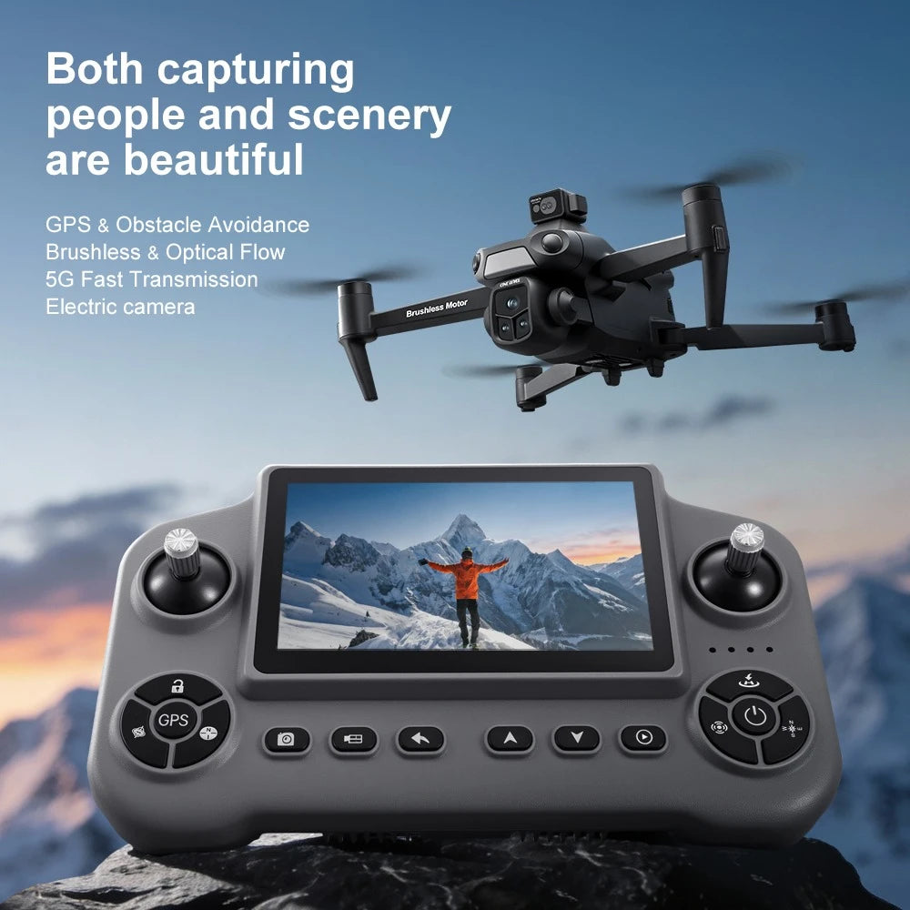 Lenovo A1R 3S GPS Drone 8K Professional Camera Aerial FPV Brush power Laser Obstacle with Large Screen Remote Control Folding from China