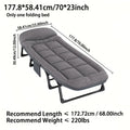 Heavy-Duty Adjustable Portable Folding Bed, Pillow & Blanket - 550 lbs Weight Capacity, Foldable Single Bed Frame from China