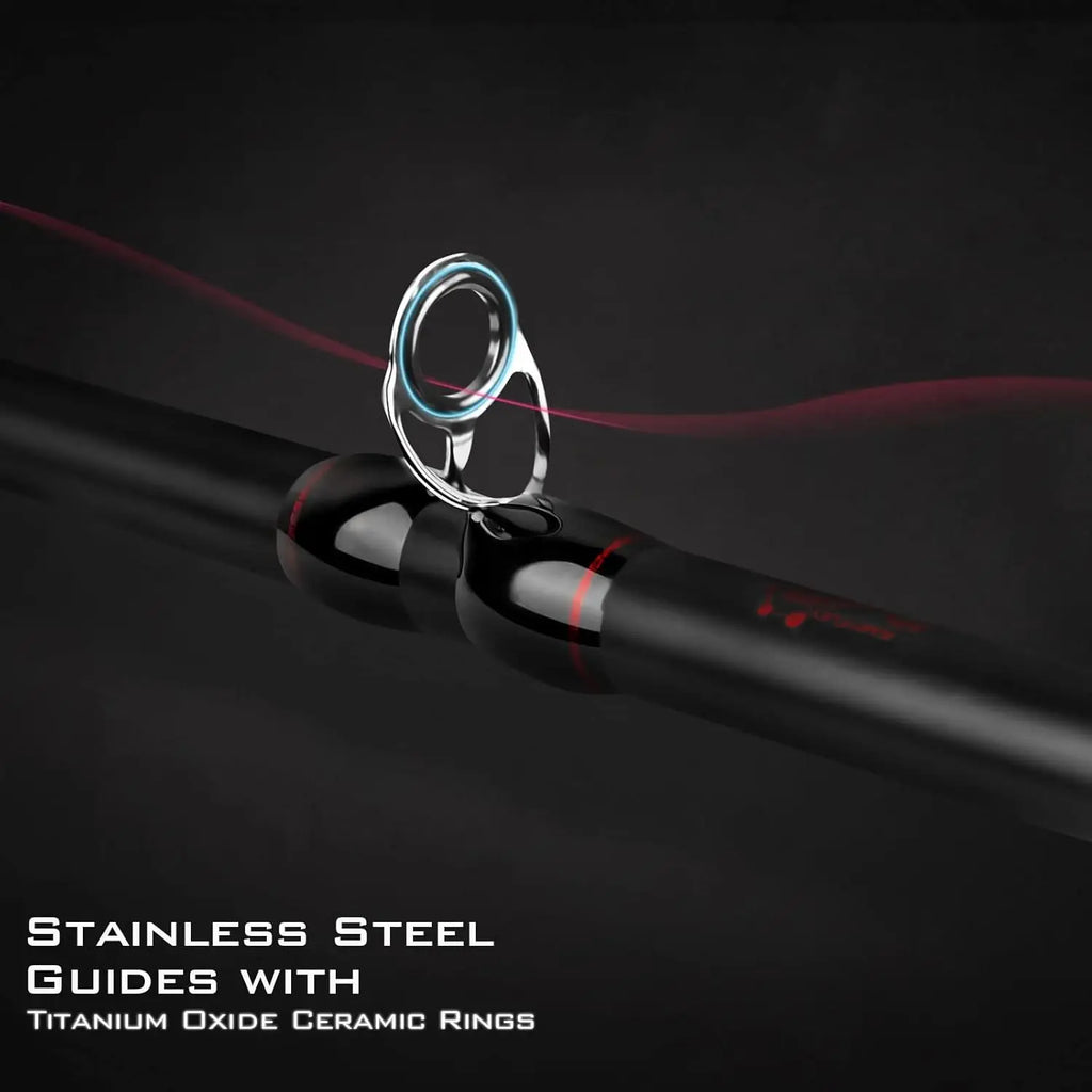 IM6 Graphite Fishing Rod, Spinning & Casting, 2-Piece with Extra Tip