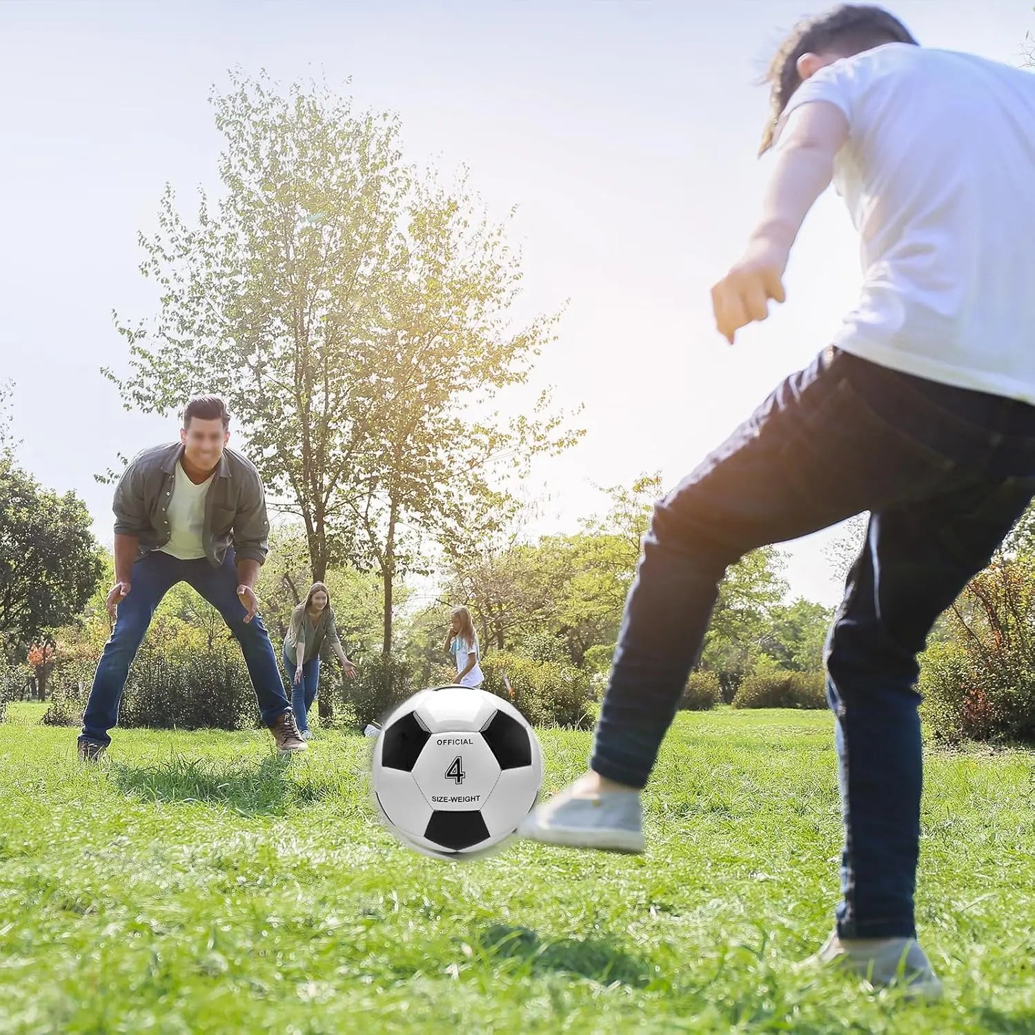 Soccer Balls Sizes 3-5 for All Ages, Training Indoor Outdoor Sports in Multiple Colors