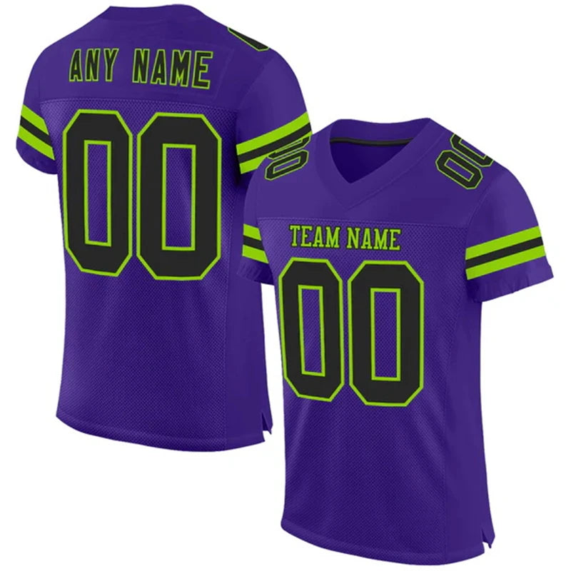 Jersey with Custom Team Name Your Name and Number Classic Color V-neck Short Sleeve