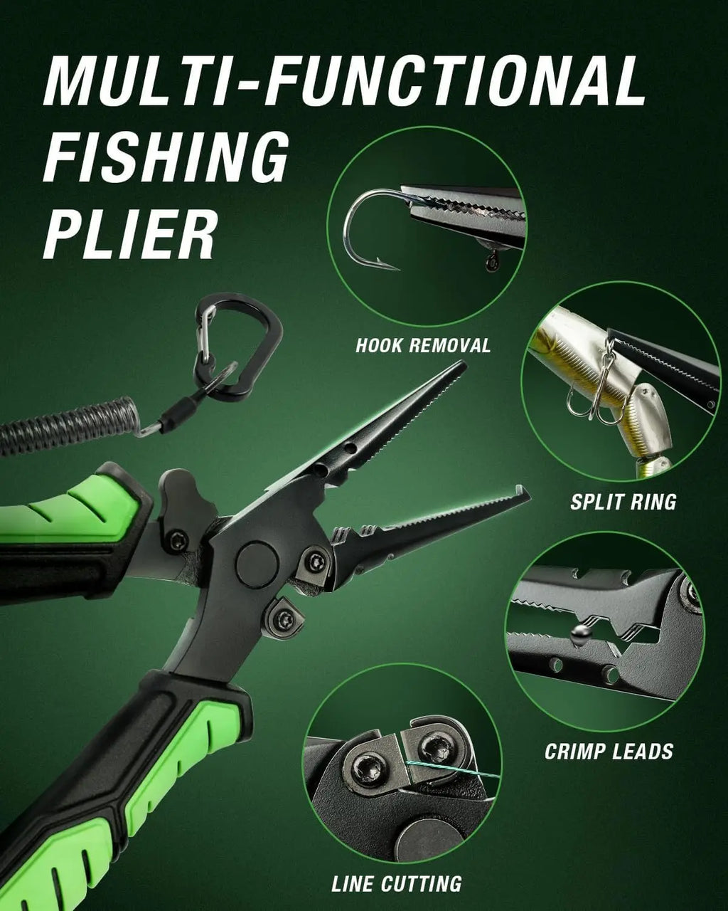 Telescoping Graphite Fishing Rod and Reel Combo with Case and Accessories