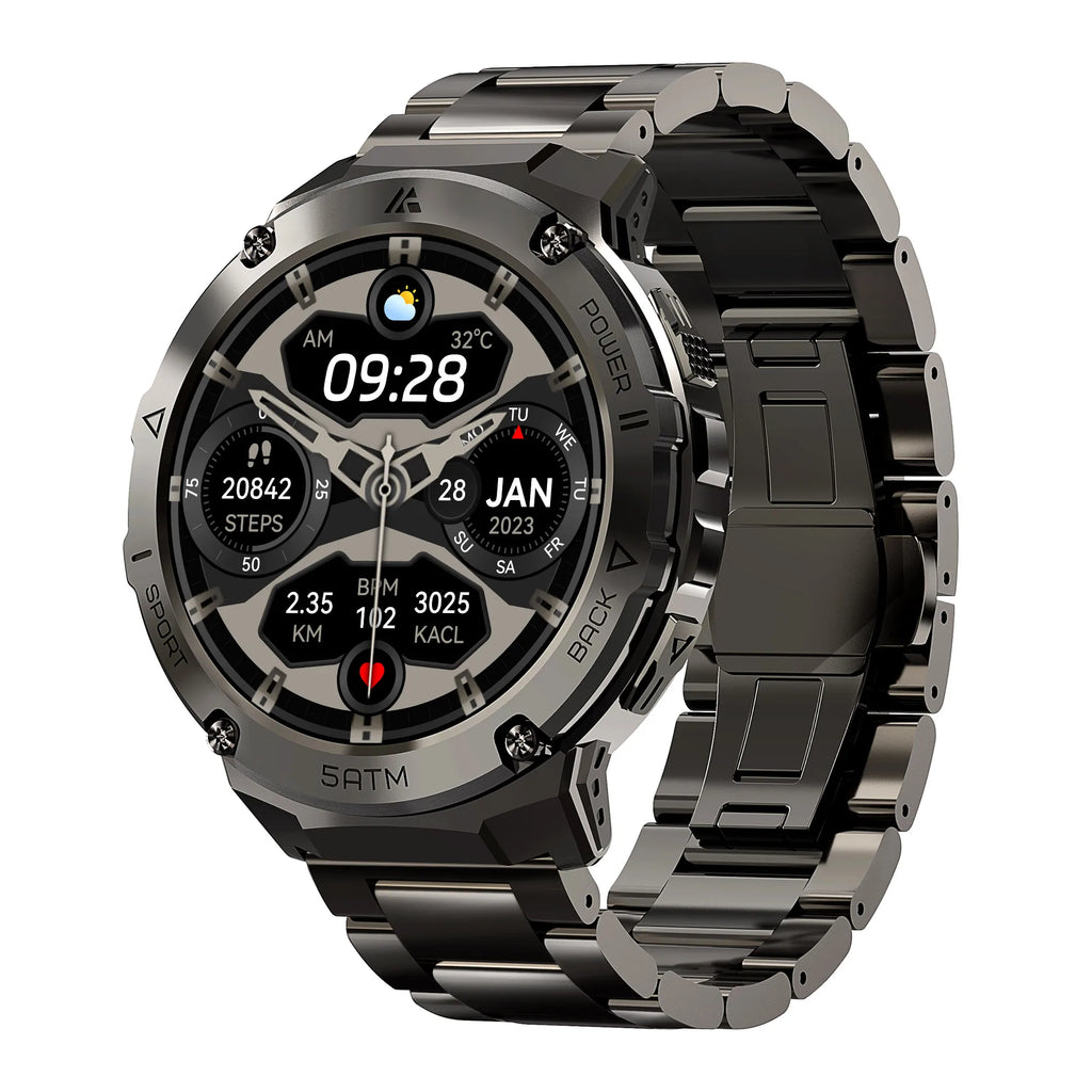 Electronic GPS Waterproof Smart Watch For Men with Compass and Bluetooth