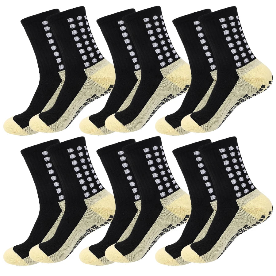 6 Pairs Men Women Non Slip Grip Socks Football Basketball Soccer Rugby Baseball Cycling Running Hiking Tennis Skateboard from China