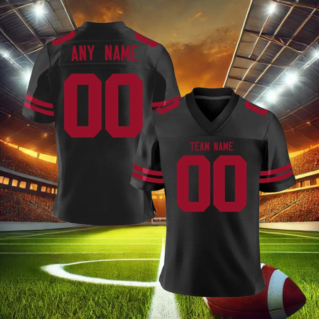 Custom American Football Jersey, Personalized Jersey with Printed Team Name, Number and Athlete Name (Men/Women/Youth) - From China