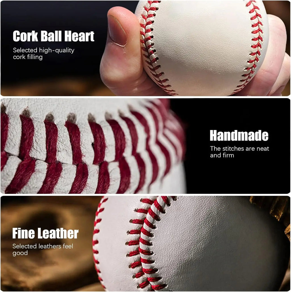 12 Pack 9inch Hardwood/soft Standard Size Adult Baseballs Leather Covered