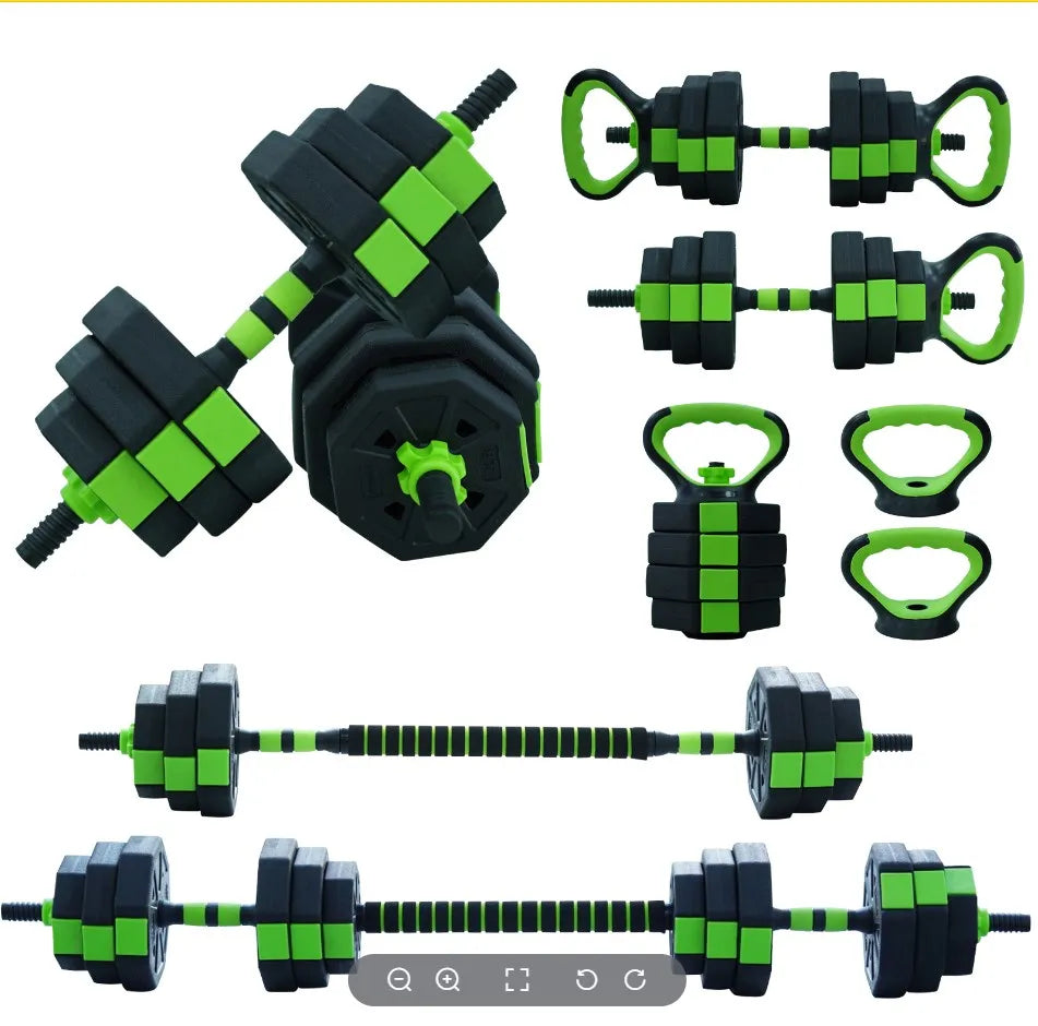 66lbs/88lbs Weight 4 in 1 Adjustable Barbell Kettlebell Set Home for GYM