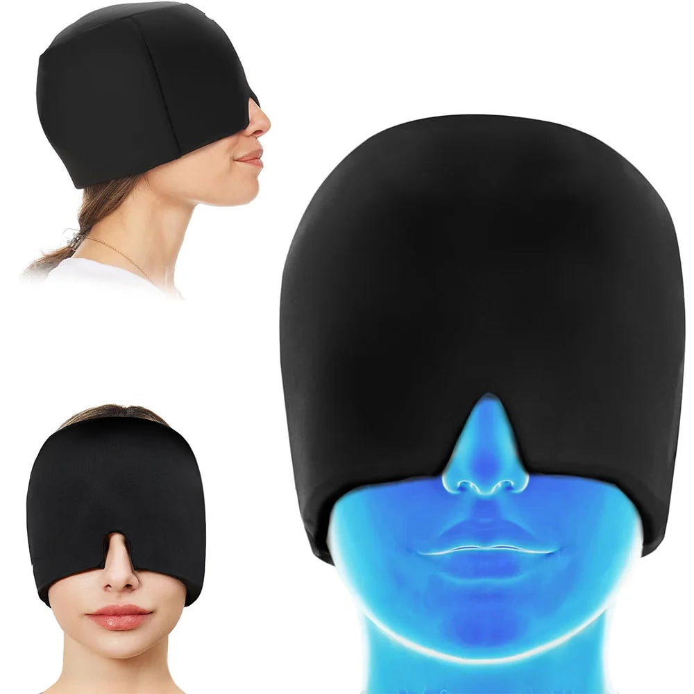 Gel Cold Compress Eye Mask Migraine Relief Cold Compress and Therapy Head Wrap For Pressure Relieve