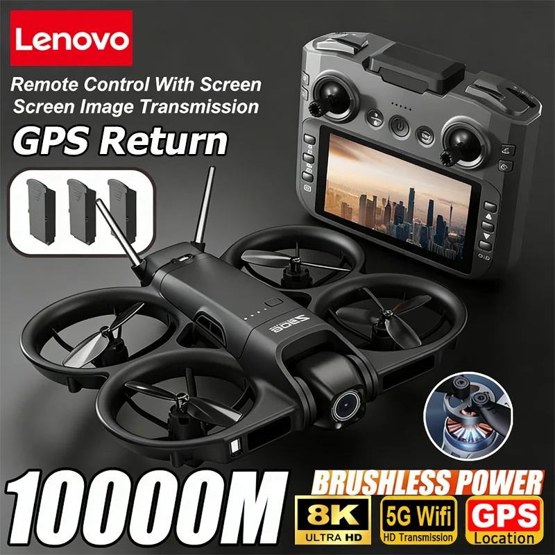 Lenovo Z906 Drone 8K Aerial HD Intelligent Avoiding Obstacle with Larger Screen Remote Control Folding Brushless Power GPS Drone from China
