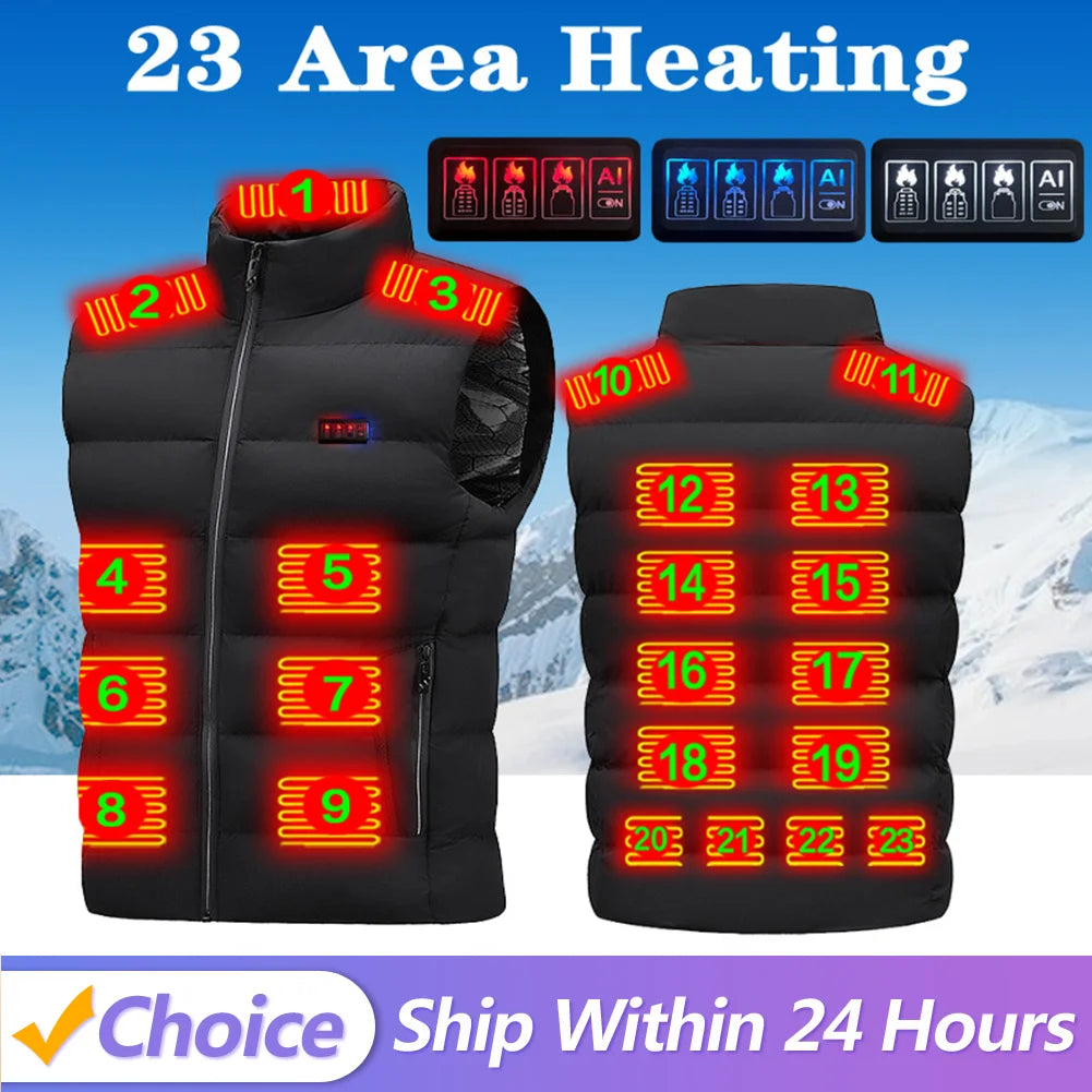 Lightweight Men 23 Areas Heated Vest