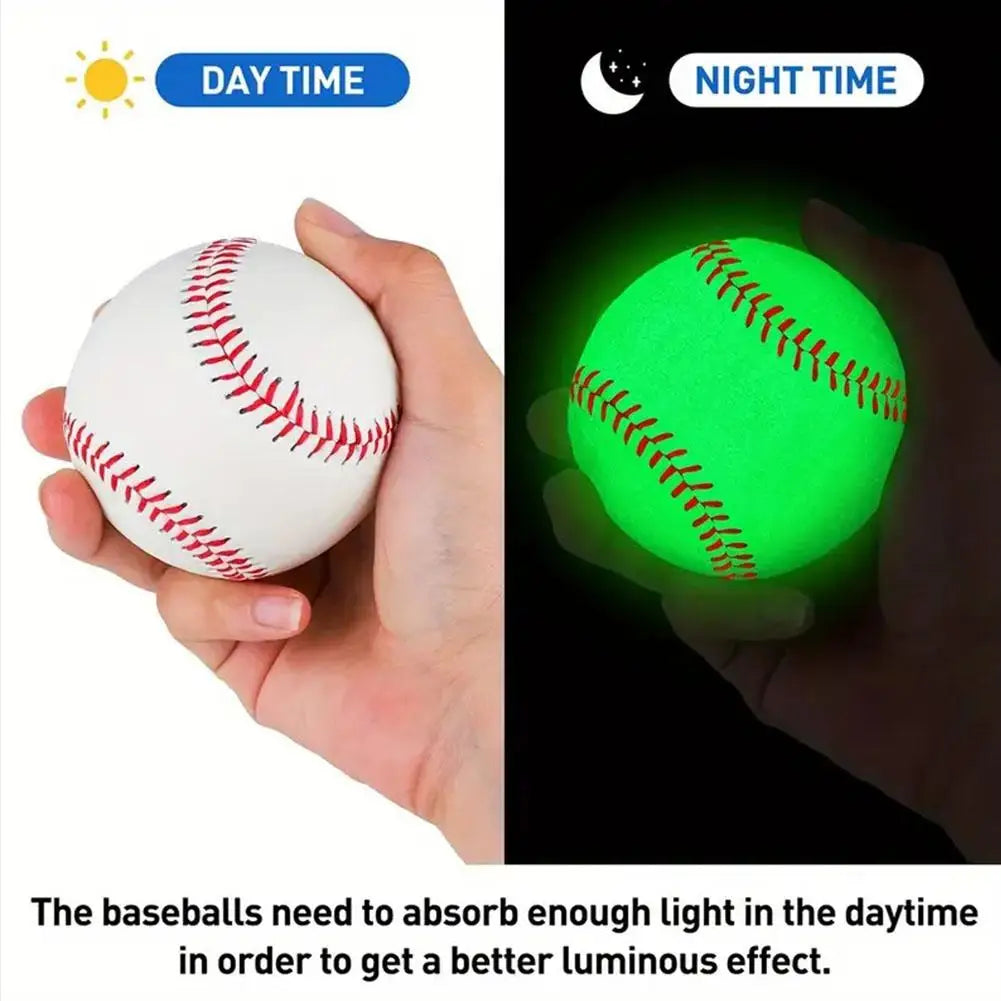 Glow Baseball Colorful LED Light Up White 2 Shining Molds Faux Leather Rechargeable Practice Baseball Kids