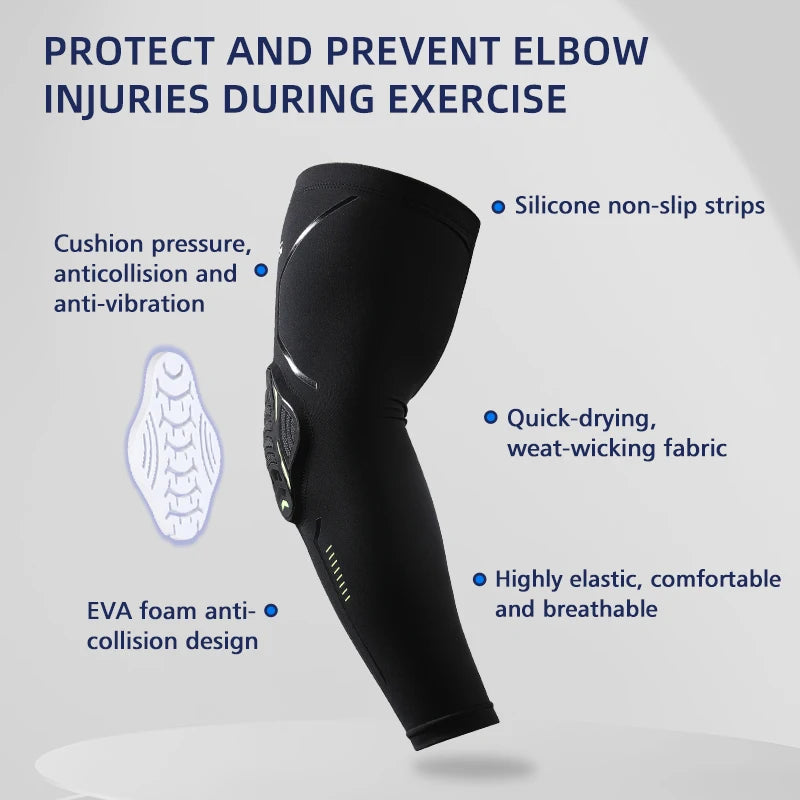 1 Piece Women/Men Honeycomb Sport Elbow Pads with Elastic Arm Sleeve
