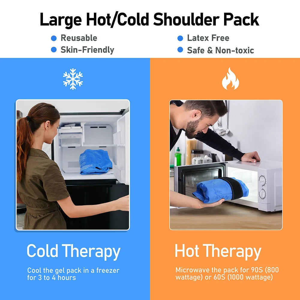 Shoulder Ice Pack Hot Cold Therapy Support Brace for Shoulder Pain Relief