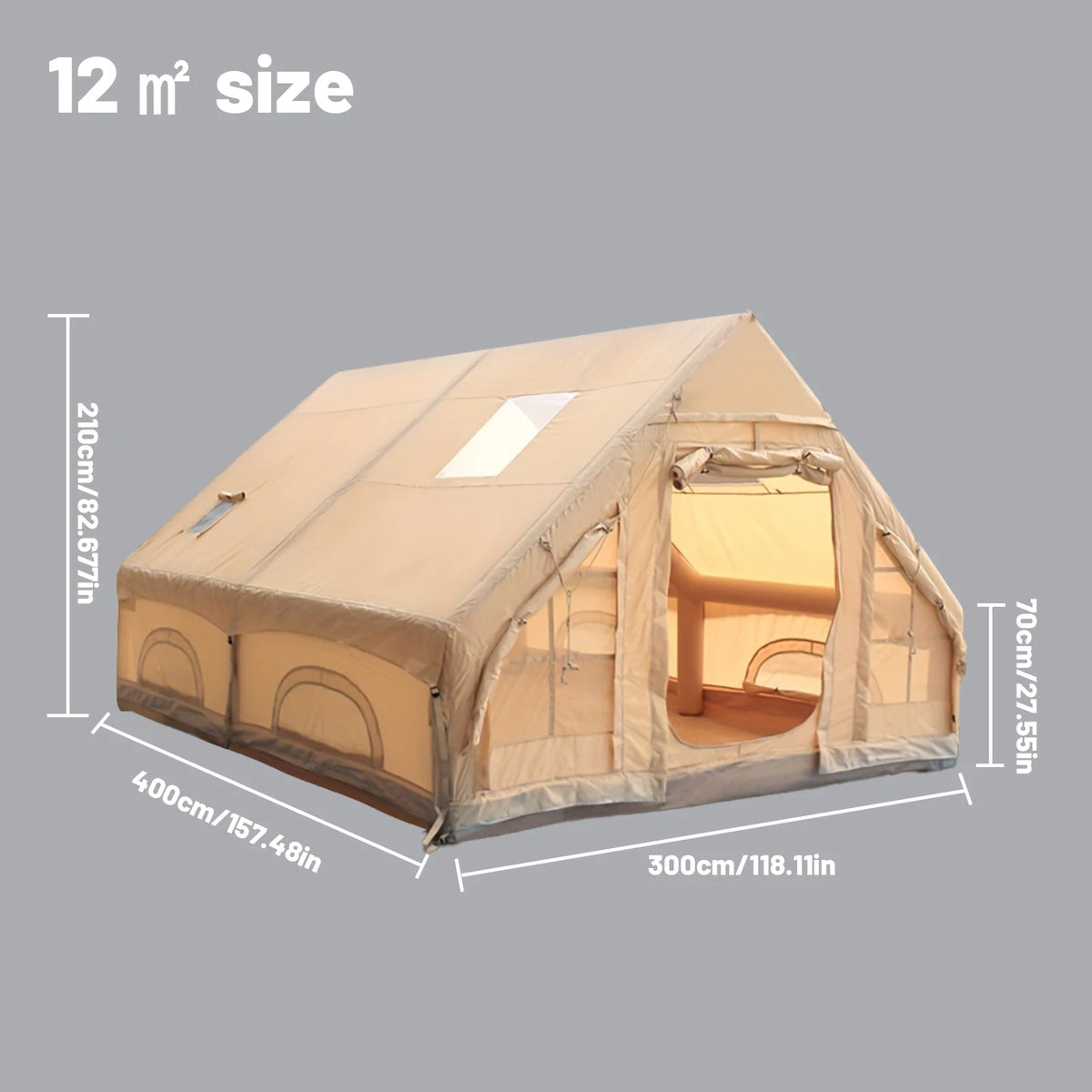 PAKICETUS Inflatable camping tent 4-8 people with windows portable water-resistant camping tent  Four season tents from China