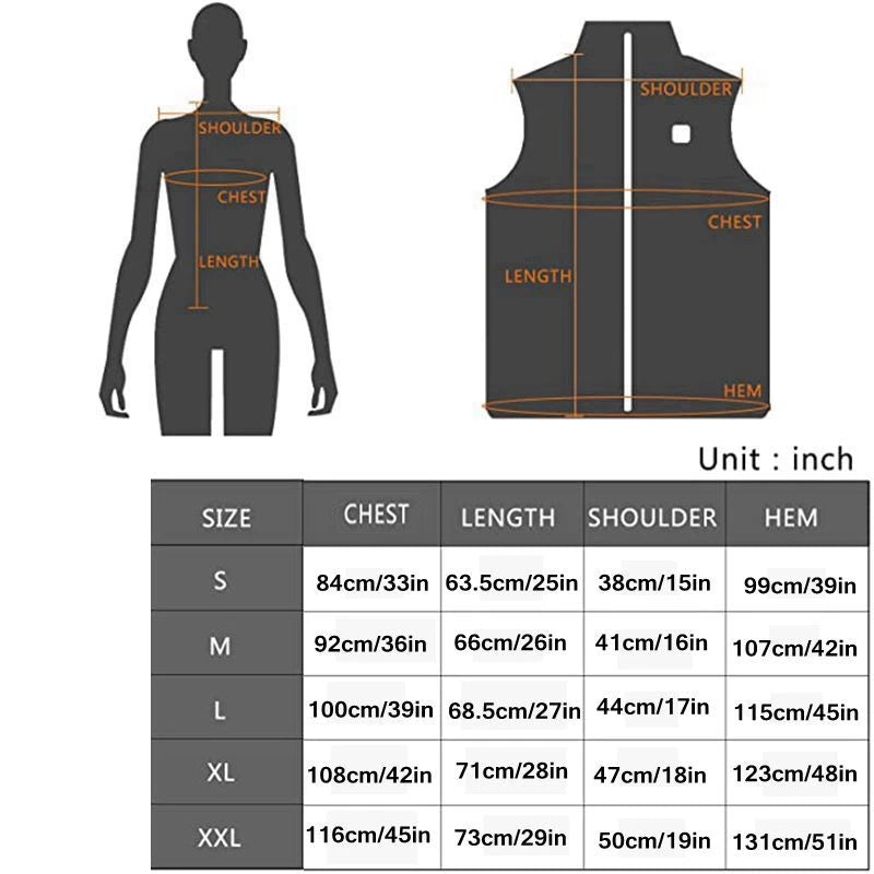 Women 9-zone dual switch Heating Flexible Thermal Vest