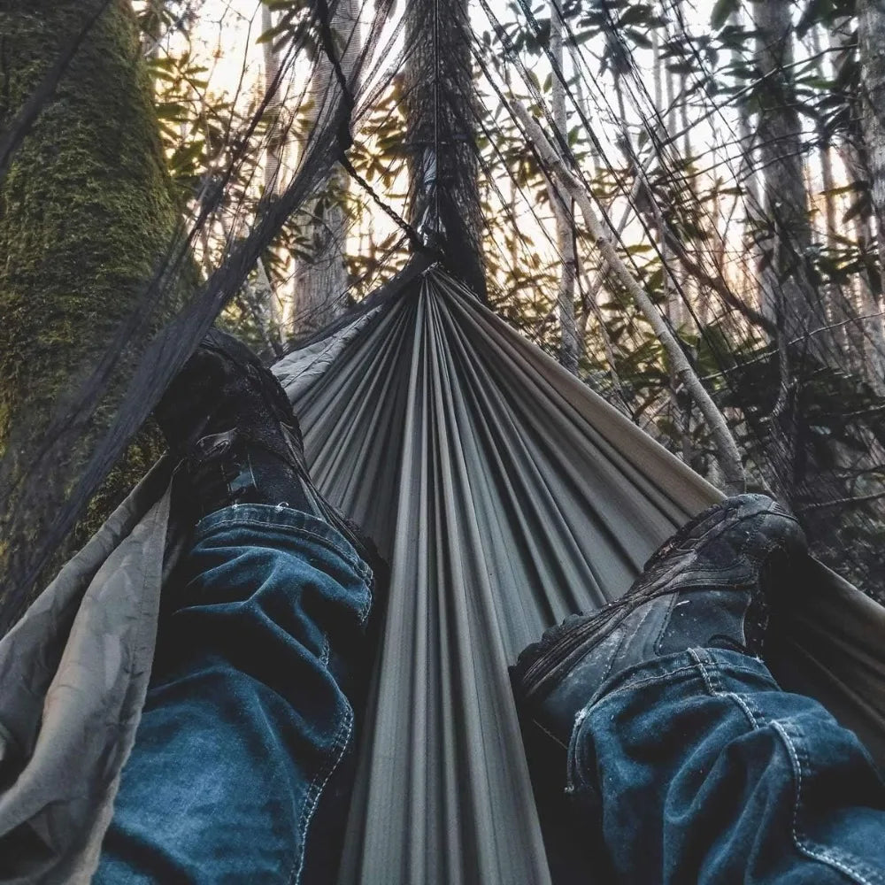 12Ft Ridgeline Double Camping Hammock with Mosquito Net
