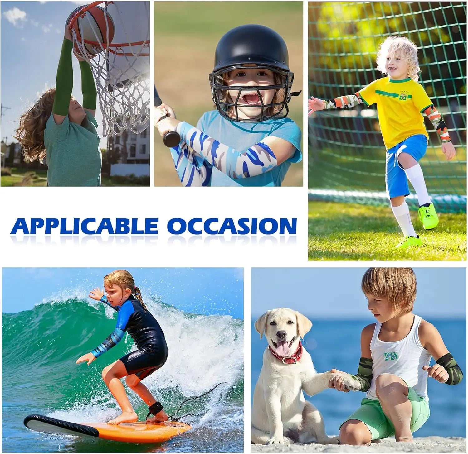 Kids Sun Protection Cooling Arm Sleeves