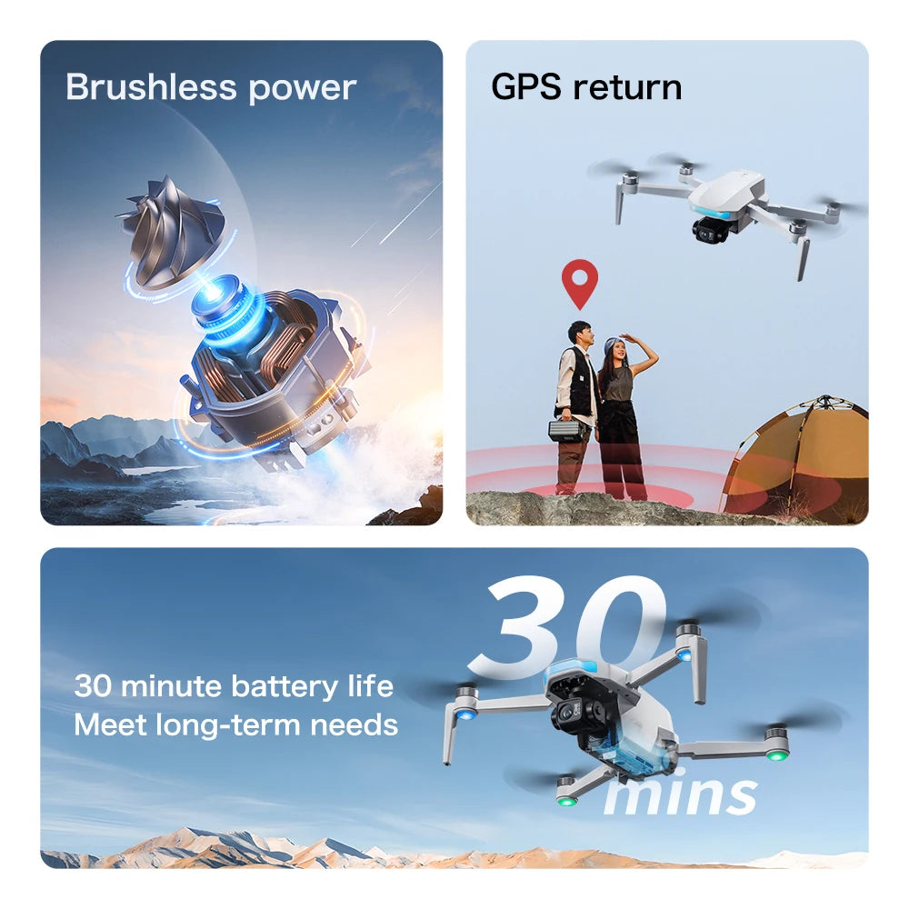 Lenovo S-X1 Professional GPS Drone 8K HD 3 Axis Gimbal Camera 5G WIFI FPV Brushless Obstacle Avoidance RC Quadcopter Drone from China