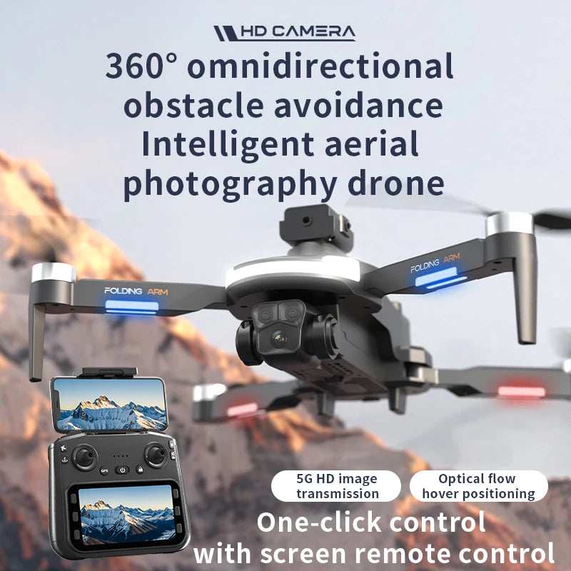GPS RC Drone with 8K HD Dual Camera and Obstacle Avoidance