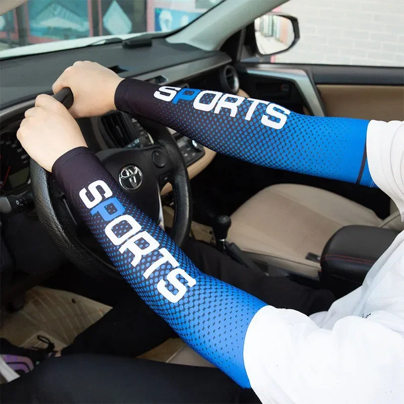 Cool Arm Sleeve Cover for Men Women Sun Protection Ice Sleeve Sunscreen Arm Guard for Basketball Running Cycling Bodybuilding from China