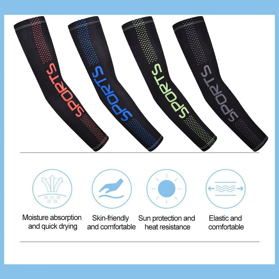 GTUBIKE Anti-Sunburn Sleeves Men Cycling Fishing Arm Cover Cool Muff Sun Protection Ice Silk Driving Sports Non-slip Sleeves from China